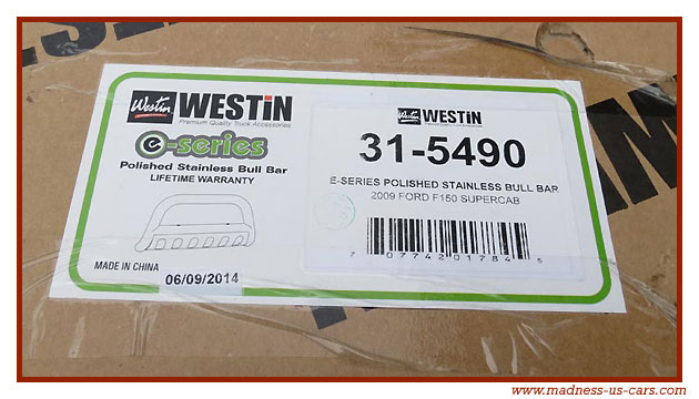 Pare buffle Westin pour Ford F150