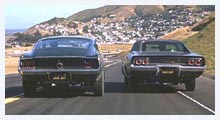 Ford Mustang Fastback et Dodge Charger dans le film Bullit